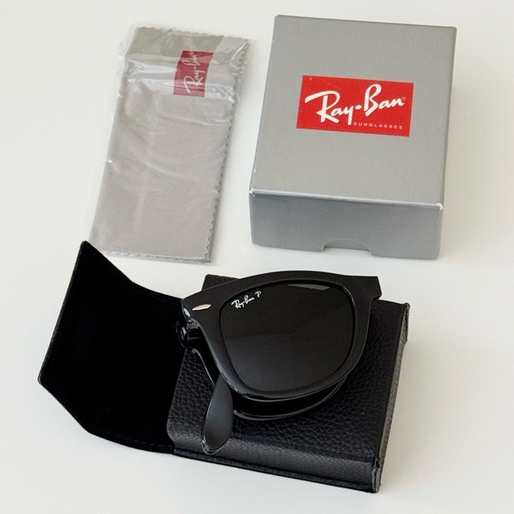 Ray-Ban Polarized Folding Wayfarer RB 4105, 50-22 - Picture 1 of 15